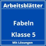 Fabeln Klasse 5 Arbeitsblätter PDF