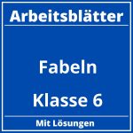 Fabeln Klasse 6 Arbeitsblätter PDF