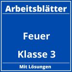 Arbeitsblätter Feuer Klasse 3 PDF