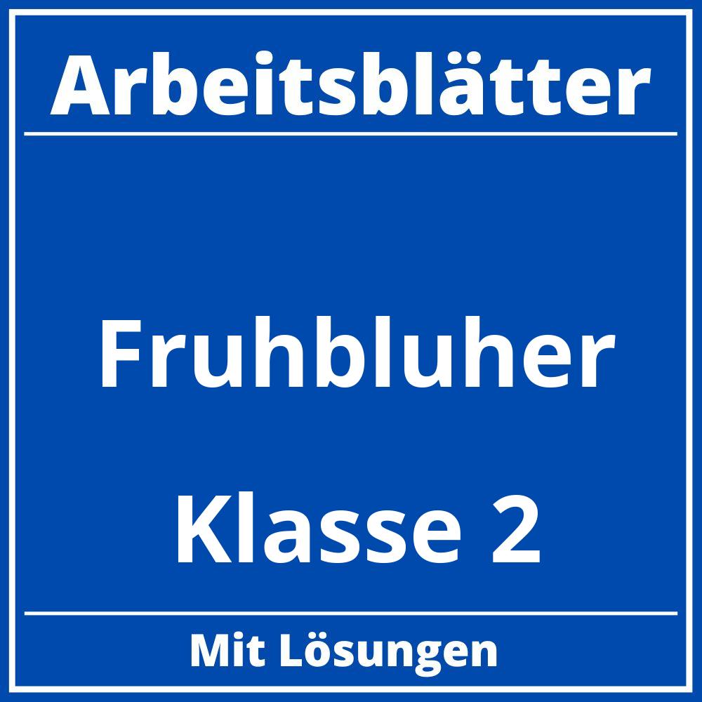 Arbeitsblätter Frühblüher Klasse 2