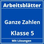 Ganze Zahlen Arbeitsblätter Klasse 5 PDF