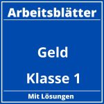 Geld Klasse 1 Arbeitsblätter PDF