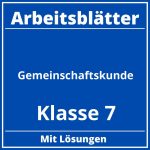 Arbeitsblätter Gemeinschaftskunde Klasse 7 PDF