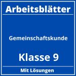 Arbeitsblätter Gemeinschaftskunde Klasse 9 PDF