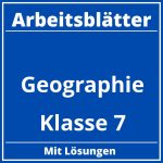 Geographie Klasse 7 Arbeitsblätter Kostenlos PDF