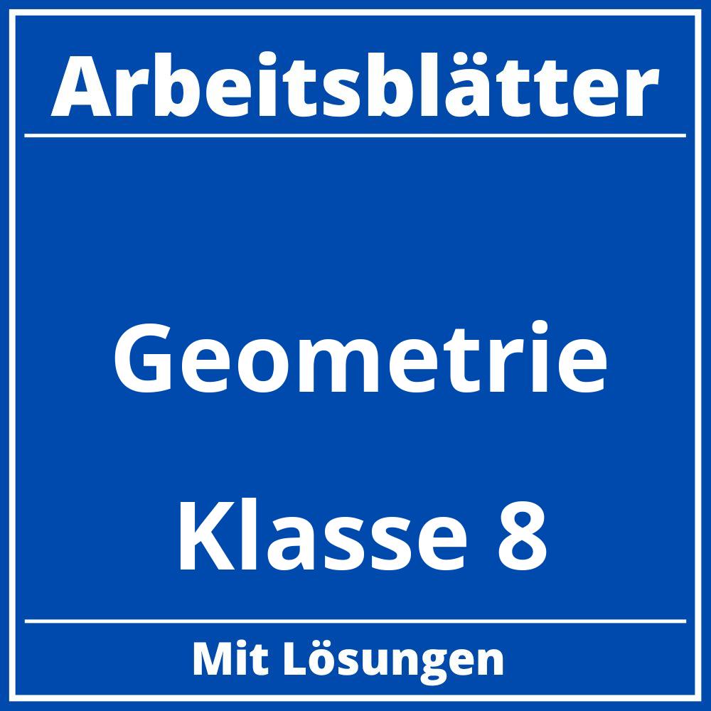 Arbeitsblätter Geometrie Klasse 8