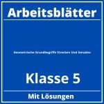 Geometrische Grundbegriffe Strecken Und Geraden Klasse 5 Arbeitsblätter PDF