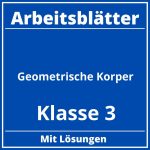 Geometrische Körper Klasse 3 Arbeitsblätter PDF