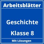 Geschichte Klasse 8 Arbeitsblätter PDF