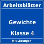 Arbeitsblätter Gewichte Klasse 4 PDF