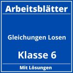 Gleichungen Lösen Klasse 6 Arbeitsblätter Pdf PDF