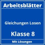 Gleichungen Lösen Klasse 8 Arbeitsblätter Pdf PDF