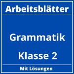 Grammatik Klasse 2 Arbeitsblätter PDF