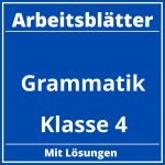 Arbeitsblätter Grammatik Klasse 4 PDF