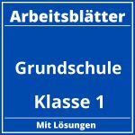 Grundschule Klasse 1 Arbeitsblätter PDF