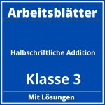 Halbschriftliche Addition Klasse 3 Arbeitsblätter PDF