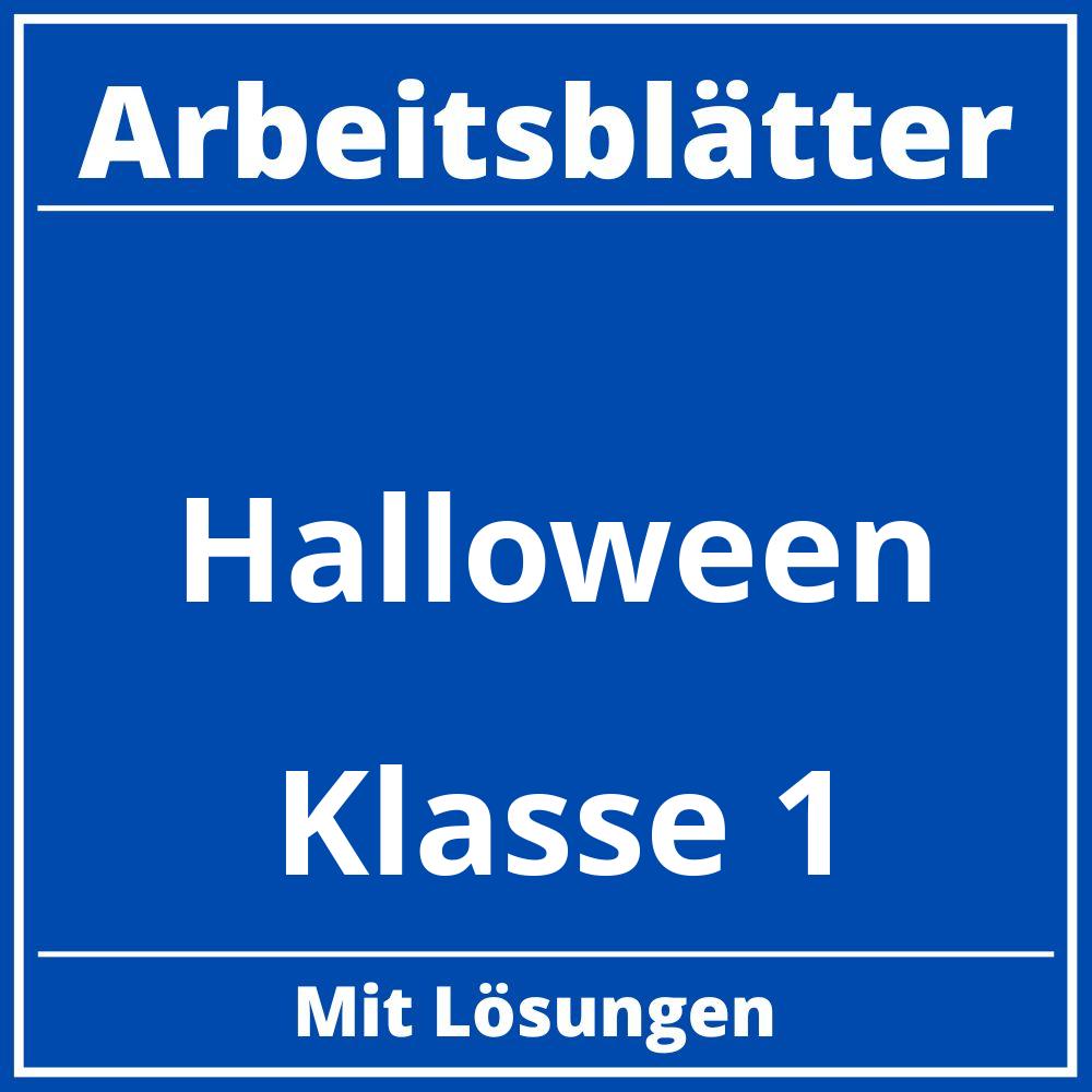 Arbeitsblätter Halloween Klasse 1