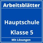 Arbeitsblätter Hauptschule Klasse 5 PDF