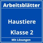 Arbeitsblätter Haustiere Klasse 2 PDF