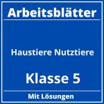 Haustiere Nutztiere Arbeitsblätter Klasse 5 PDF