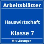 Hauswirtschaft Klasse 7 Arbeitsblätter PDF