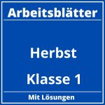 Herbst Klasse 1 Arbeitsblätter PDF