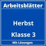 Arbeitsblätter Herbst Klasse 3 PDF