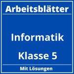 Informatik Klasse 5 Arbeitsblätter PDF