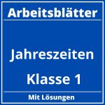 Arbeitsblätter Jahreszeiten Klasse 1 PDF