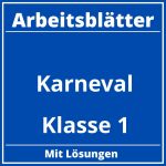 Karneval Klasse 1 Arbeitsblätter PDF