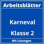 Karneval Arbeitsblätter Klasse 2 PDF