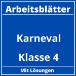 Karneval Arbeitsblätter Klasse 4 PDF