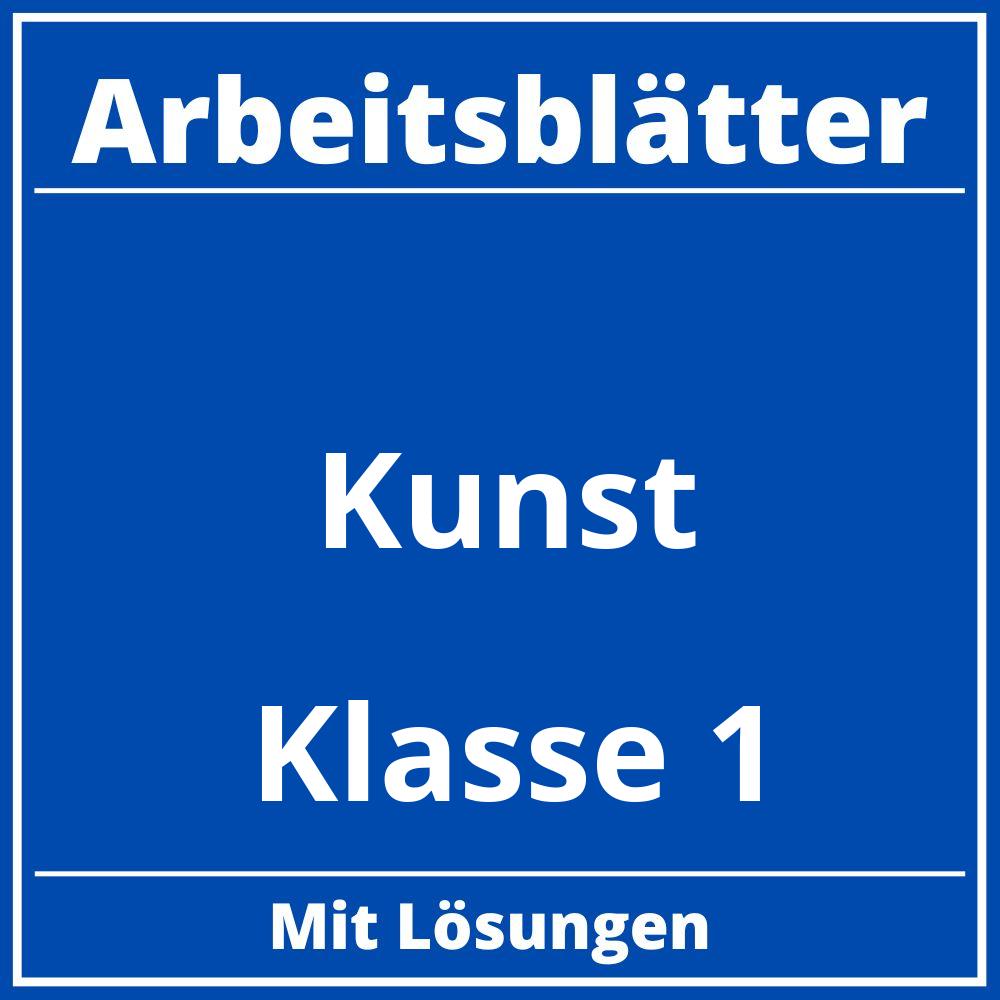 Arbeitsblätter Kunst Klasse 1 PDF