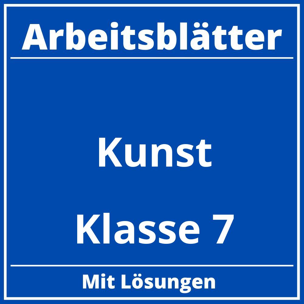 Arbeitsblätter Kunst Klasse 7