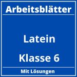 Latein Arbeitsblätter Klasse 6 PDF