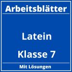 Latein Arbeitsblätter Klasse 7 PDF