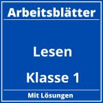 Lesen Klasse 1 Arbeitsblätter PDF