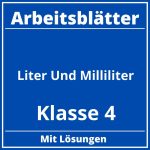 Liter Und Milliliter Klasse 4 Arbeitsblätter PDF