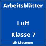 Luft Arbeitsblätter Klasse 7 PDF