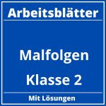 Arbeitsblätter Malfolgen Klasse 2 PDF