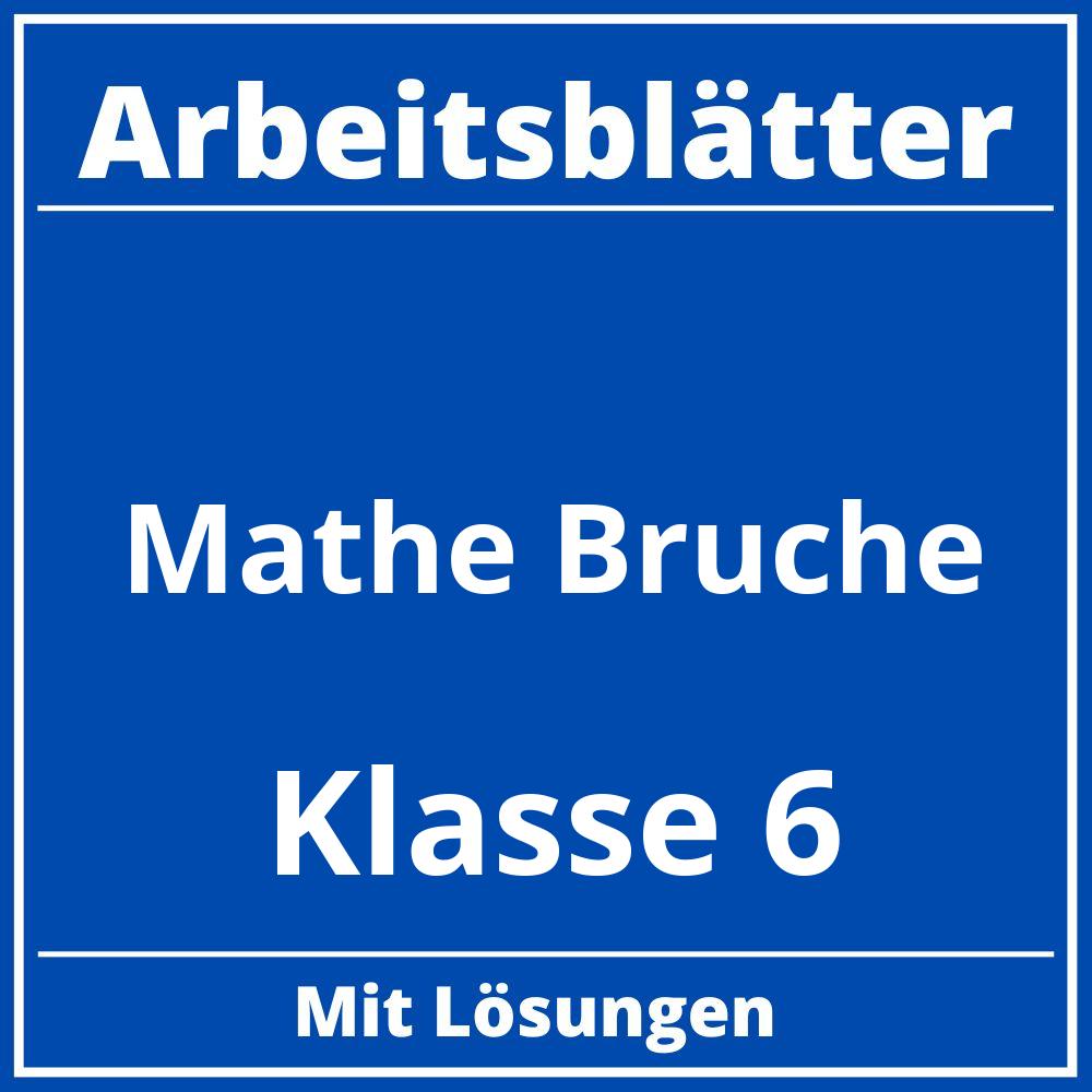 Mathe Arbeitsblätter Klasse 6 Brüche Zum Ausdrucken Kostenlos