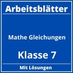 Arbeitsblätter Mathe Gleichungen Klasse 7 PDF