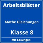 Arbeitsblätter Mathe Klasse 8 Gleichungen PDF