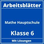 Arbeitsblätter Mathe Klasse 6 Hauptschule PDF