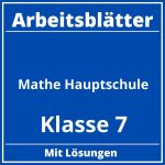 Mathe Arbeitsblätter Klasse 7 Hauptschule PDF