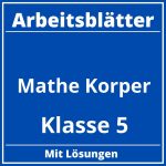 Arbeitsblätter Mathe Klasse 5 Körper PDF