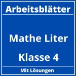 Arbeitsblätter Mathe Klasse 4 Liter PDF