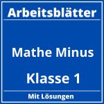 Arbeitsblätter Mathe Klasse 1 Minus PDF