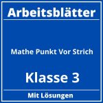 Arbeitsblätter Mathe Klasse 3 Punkt Vor Strich PDF