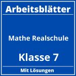 Mathe Arbeitsblätter Klasse 7 Realschule PDF